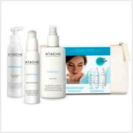ATACHE Atache Neceser Limpieza Essentielle - Kit Desmaquillante con Aceite, Gel y Tónico