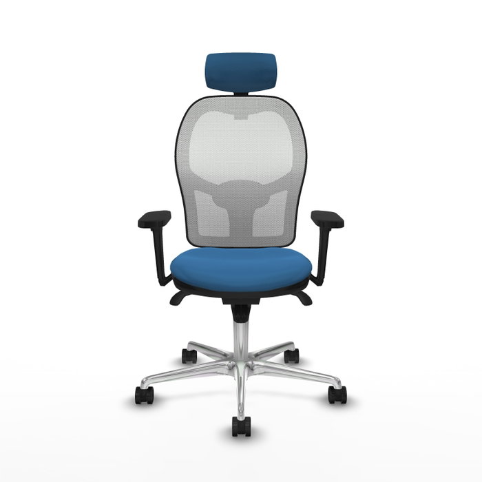 PIQUERAS Y CRESPO Silla de oficina Jorquera con Mecanismo Sincro, Azul claro y Blanco PIQUERAS Y CRESPO Silla de oficina Jorquera con Mecanismo Sincro, Azul claro y Blanco