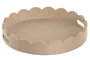 DKD Home Decor Bandeja de Lino y MDF Tapizada Beige YAXI 26