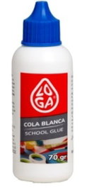 LOGA Caja de 25 botes de cola blanca 70g