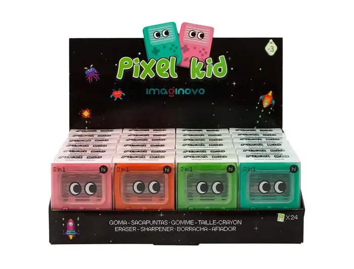 Imaginovo Goma de Borrar Consola con Sacapuntas Colores Surtidos Imaginovo Goma de Borrar Consola con Sacapuntas Colores Surtidos