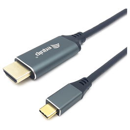 EQUIP Adaptador USB-C a HDMI 4K 60Hz 3m Negro Gris