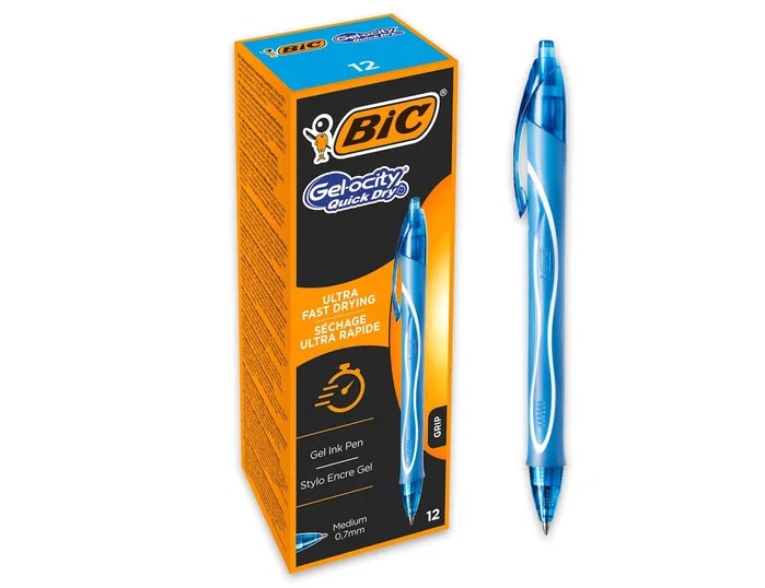 BIC Gelocity Quick Dry Retráctil Turquesa (Set de 12) BIC Gelocity Quick Dry Retráctil Turquesa (Set de 12)