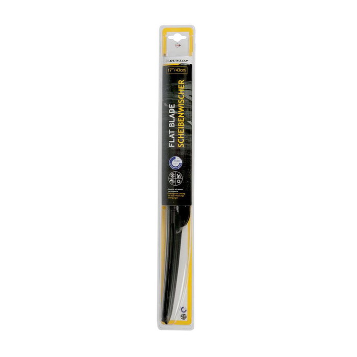 Dunlop Escobilla limpiaparabrisas universal flat blade 17 pulg / 45 cm