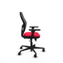 PIQUERAS Y CRESPO Silla de oficina Jorquera con mecanismo Sincro/Traslack, Rojo y Negro