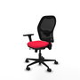 PIQUERAS Y CRESPO Silla de oficina Jorquera con mecanismo Sincro/Traslack, Rojo y Negro