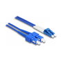 DeLOCK Cable de fibra óptica LC Duplex a SC Duplex monomodo OS2 con cobertura metálica, 2 m