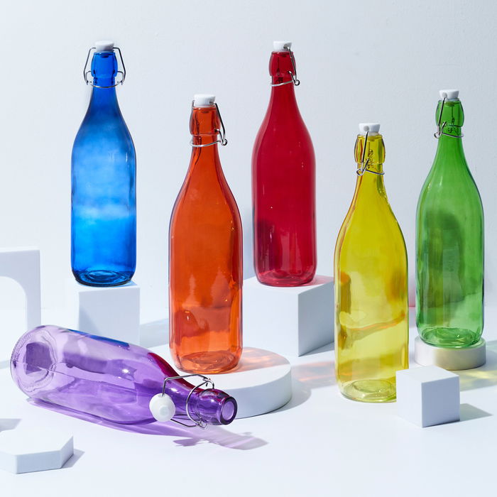 Home Deco Factory Botella Vidrio 1 L Colección Paradis Exotiqu