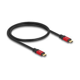 DeLOCK Cable USB4 Gen 2x2 USB Type-C™ a USB Type-C™ 20 Gbps 100 W 0,5 m Rojo Metal