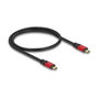 DeLOCK Cable USB Type-C a Type-C USB4 Gen 2x2 20 Gbps 100 W Rojo/Negro