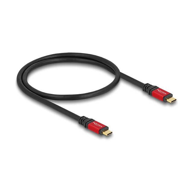 DeLOCK Cable USB4 USB Type-C a USB Type-C 20 Gbps 100W 0,5 m Rojo/Negro DeLOCK Cable USB4 USB Type-C a USB Type-C 20 Gbps 100W 0,5 m Rojo/Negro