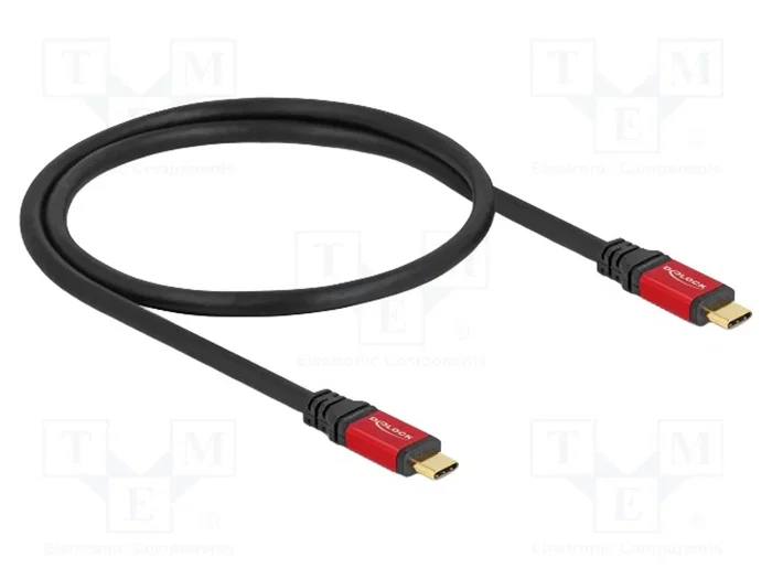 DeLOCK Cable USB4 USB Type-C a USB Type-C 20 Gbps 100W 0,5 m Rojo/Negro DeLOCK Cable USB4 USB Type-C a USB Type-C 20 Gbps 100W 0,5 m Rojo/Negro