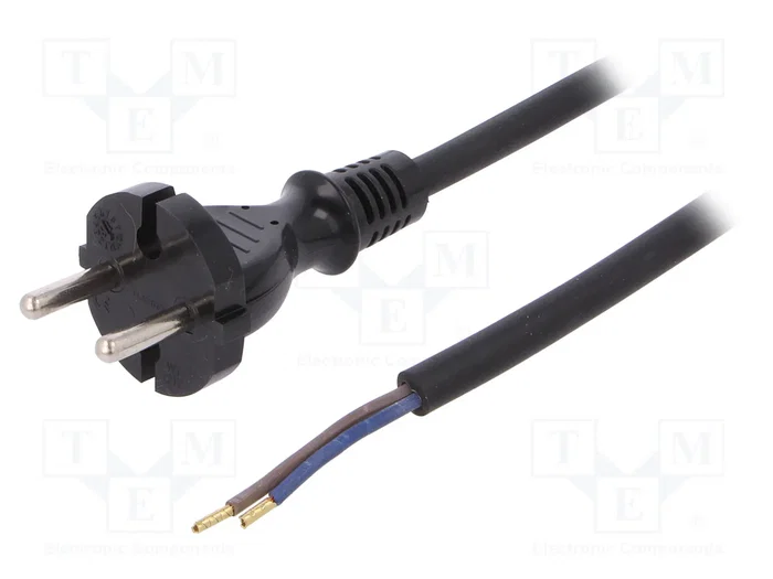 PLASTROL Cable de alimentación H07RN-F 2x1mm2 con enchufe CEE 7/17 (C), 3m PLASTROL Cable de alimentación H07RN-F 2x1mm2 con enchufe CEE 7/17 (C), 3m