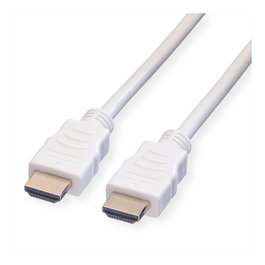 VALUE HDMI High Speed Kabel mit Ethernet 7.5 m Blanco - Cable HDMI con Audio ARC, 3D, 4K Ultra HD y Ethernet, Conector Macho