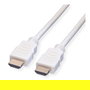VALUE HDMI High Speed Kabel mit Ethernet 7.5 m Blanco - Cable HDMI con Audio ARC, 3D, 4K Ultra HD y Ethernet, Conector Macho