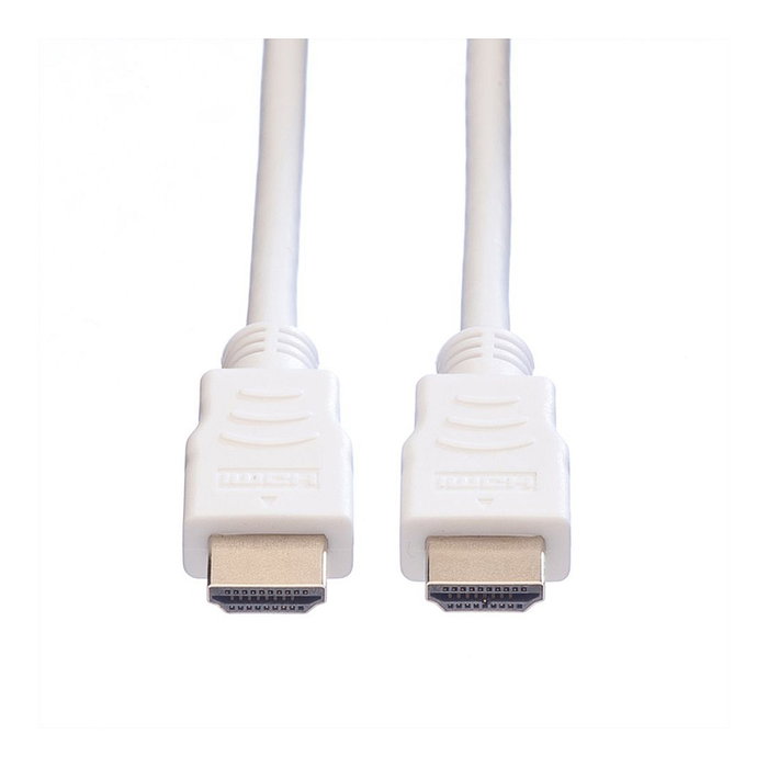 VALUE HDMI High Speed Kabel mit Ethernet 7.5 m Blanco - Cable HDMI con Audio ARC, 3D, 4K Ultra HD y Ethernet, Conector Macho