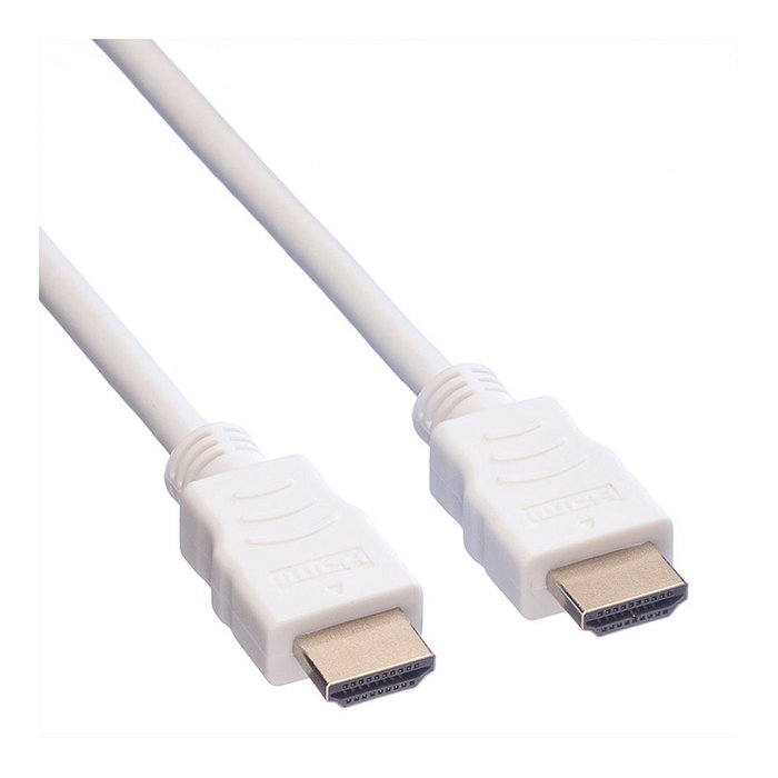 VALUE HDMI High Speed Kabel mit Ethernet 7.5 m Blanco - Cable HDMI con Audio ARC, 3D, 4K Ultra HD y Ethernet, Conector Macho
