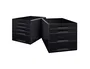 Leitz Fichero Cajones Sobremesa Dual Desk Cube, 2 Cajones Grandes y 2 Pequeños, Negro/Antracita