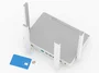 Keenetic Hero 4G+ (KN-2311) Router Inalámbrico 4G/LTE AX1800 con Wi-Fi 6 Mesh, Puertos Gigabit Ethernet, USB 3.0 y 4 Antenas, Gris y Blanco