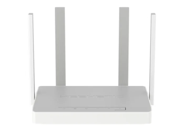 Keenetic Hero 4G+ (KN-2311) Router Inalámbrico 4G/LTE AX1800 con Wi-Fi 6 Mesh, Puertos Gigabit Ethernet, USB 3.0 y 4 Antenas, Gris y Blanco