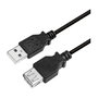 LogiLink Cable USB 2.0 USB-A/M a USB-A/F, 2 m, negro