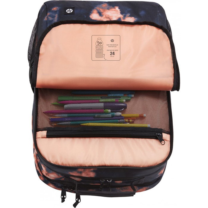 HP Campus XL Tie Dye Backpack Negro y Naranja