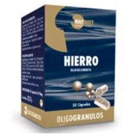 WAYDIET NATURAL PRODUCTS Hierro Oligogranulos 50Caps. Complemento alimenticio para la formación de glóbulos rojos y energía