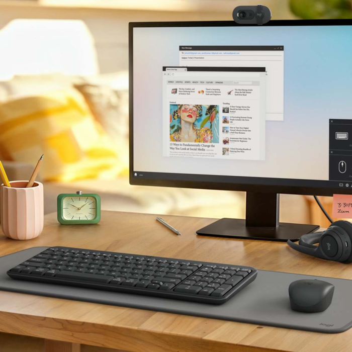 Logitech MK250 Combo de Teclado y Ratón Bluetooth Grafito QWERTY Español