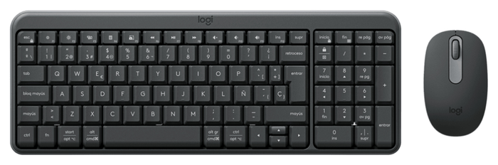Logitech MK250 Combo de Teclado y Ratón Bluetooth Grafito QWERTY Español