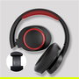 Elbe ABT-B26-N Auricular de Diadema Bluetooth Plegable Negro/Rojo con Micrófono y Aux-in
