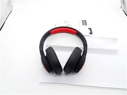 Elbe ABT-B26-N Auricular de Diadema Bluetooth Plegable Negro/Rojo con Micrófono y Aux-in