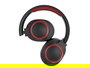 Elbe ABT-B26-N Auricular de Diadema Bluetooth Plegable Negro/Rojo con Micrófono y Aux-in