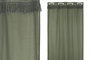 DKD Home Decor Cortina de Algodón Reciclado con Flecos Verde