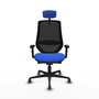 PIQUERAS Y CRESPO Silla de oficina Mardos con mecanismo Sincro/Traslack, Azul y Negro
