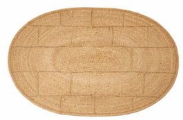 Confortime Alfombra de Yute Trenzado Oval 75x50cm