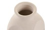DKD Home Decor Jarrón de Gres Rugoso Blanco 10x10x18 cm