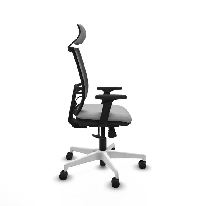 PIQUERAS Y CRESPO Silla de oficina Yunquera Gris claro con respaldo de malla Negro PIQUERAS Y CRESPO Silla de oficina Yunquera Gris claro con respaldo de malla Negro