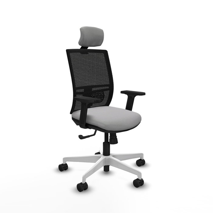 PIQUERAS Y CRESPO Silla de oficina Yunquera Gris claro con respaldo de malla Negro PIQUERAS Y CRESPO Silla de oficina Yunquera Gris claro con respaldo de malla Negro