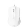 TNB SHARK Ratón óptico ambidiestro con cable USB, 1000 DPI, Blanco
