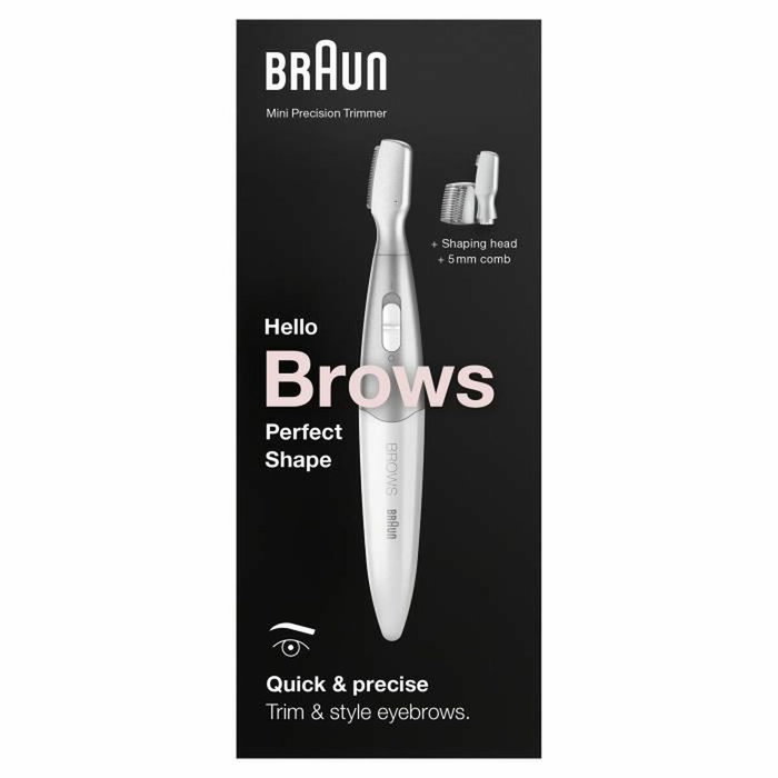 Braun Mini recortadora de precisión FG1106 BIKINI Gris/Blanco Braun Mini recortadora de precisión FG1106 BIKINI Gris/Blanco
