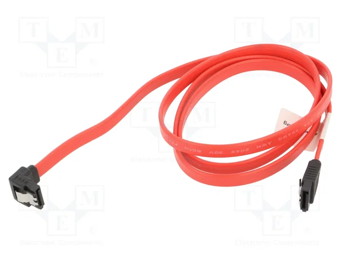 LANBERG Cable SATA de 1m con conector angular rojo LANBERG Cable SATA de 1m con conector angular rojo
