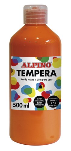 Tempera Alpino Liquida 500 Ml (Botella) Naranja