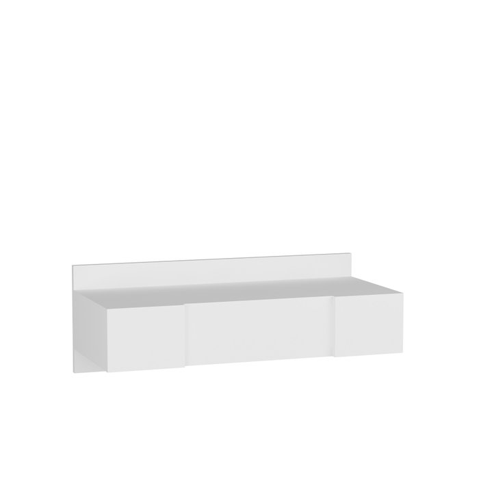 Hanah Home Mesa de Maquillaje Blanca 100cm Ancho x 33cm Alto x 39.1cm Profundo con Espejo Fijo a Pared Diseño Escandinavo