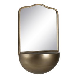 Ixia Espejo Oro Envejecido Metal-Cristal 40 x 20 x 37 cm