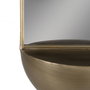 Ixia Espejo Oro Envejecido Metal-Cristal 40 x 20 x 37 cm