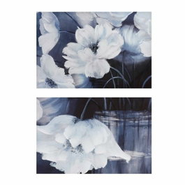 DKD Home Decor Set de 2 Cuadros de Lienzo sobre MDF 90x60 cm Pintados a Mano