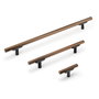 Emuca Lote de 5 tiradores para mueble Riad, L232mm, intereje 192mm, Aluminio, Bronce