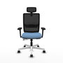 PIQUERAS Y CRESPO Silla de oficina Haches con mecanismo Sincro/Traslack Azul cielo y Negro