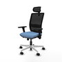 PIQUERAS Y CRESPO Silla de oficina Haches con mecanismo Sincro/Traslack Azul cielo y Negro