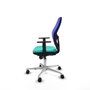 PIQUERAS Y CRESPO Silla de oficina Jorquera con mecanismo sincro, Turquesa y Azul